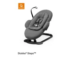 350115 - Transat Stokke® Steps™ Herringbone Grey / Black Chassis