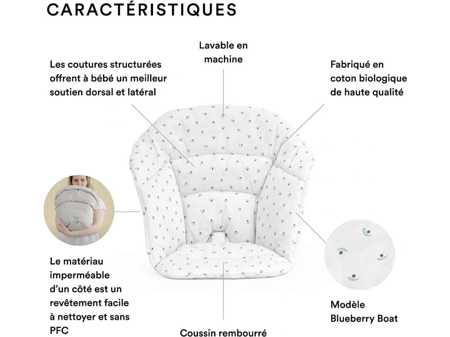 552204 - Coussin Stokke® Clikk™ Blueberry Boat - Image 2