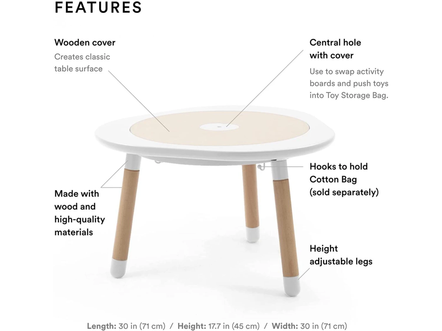 581703 - Table De Jeu Stokke MuTable Blanc (White) - Image 2