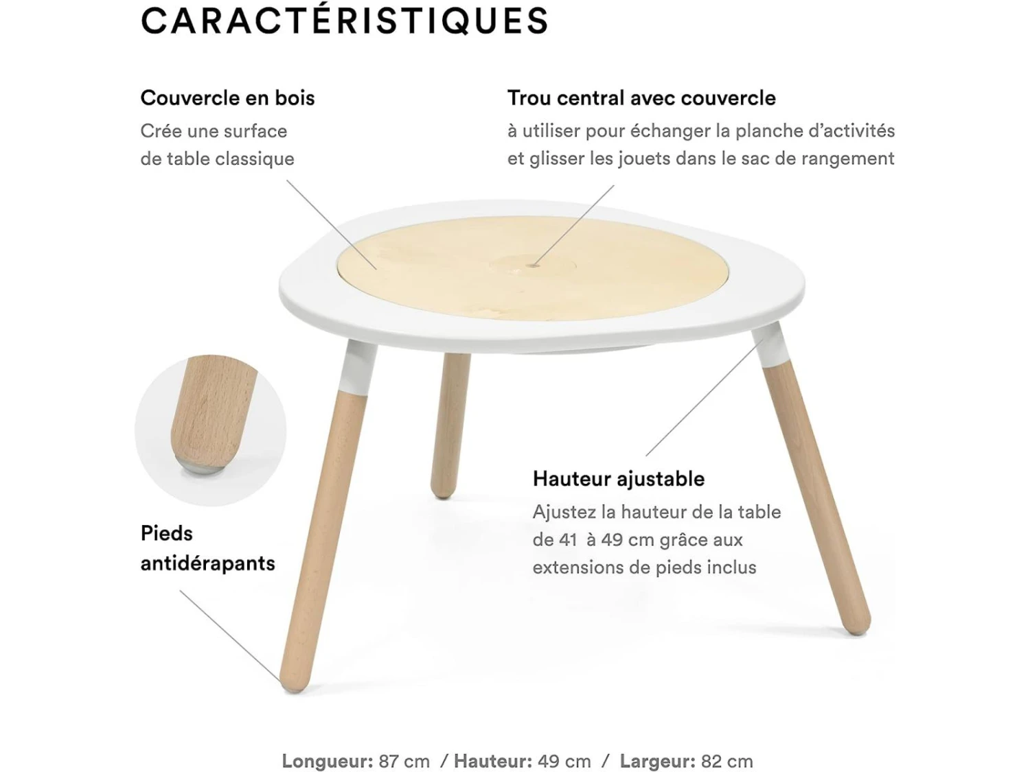 627001 - Table De Jeu Stokke MuTable V2 Blanche (White) - Image 2