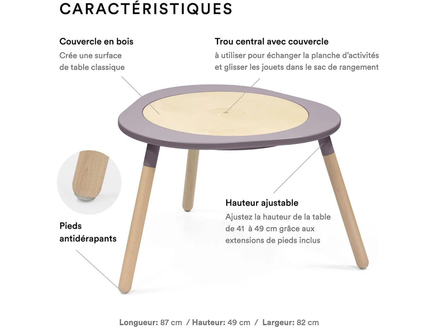 Stokke - Table De Jeu Stokke MuTable V2 Couleur Lilas (Lilac) - Image 2