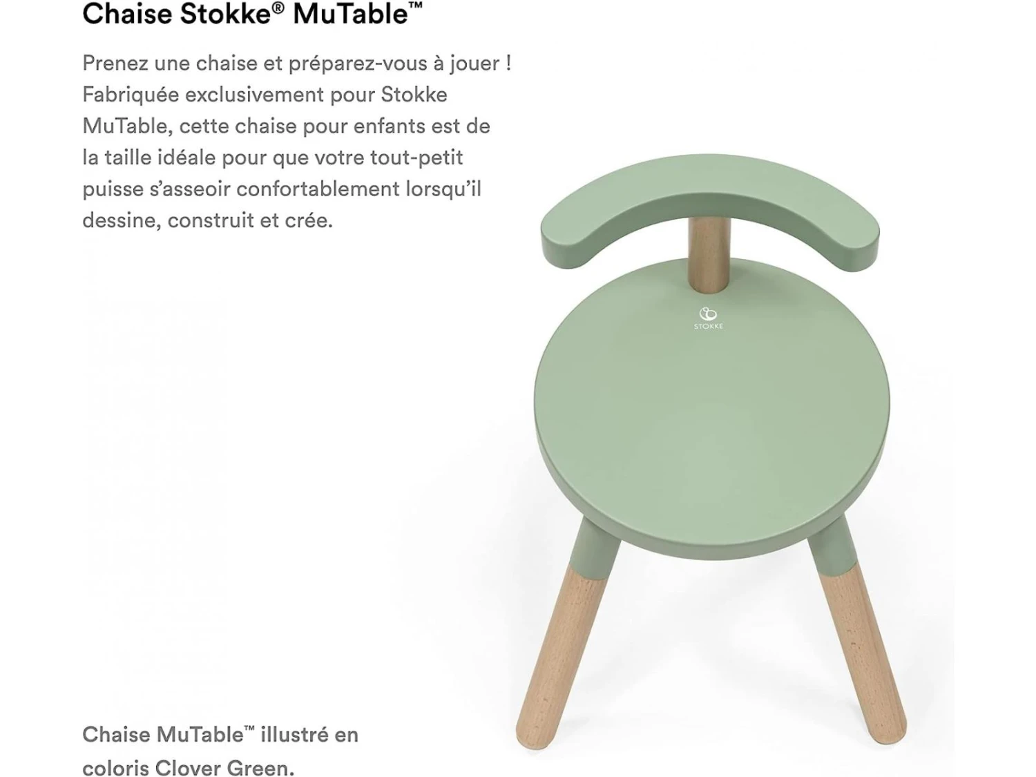 627102 - Chaise Pour Table De Jeu Stokke MuTable V2 Gris Tempête (Storm Grey) - Image 3