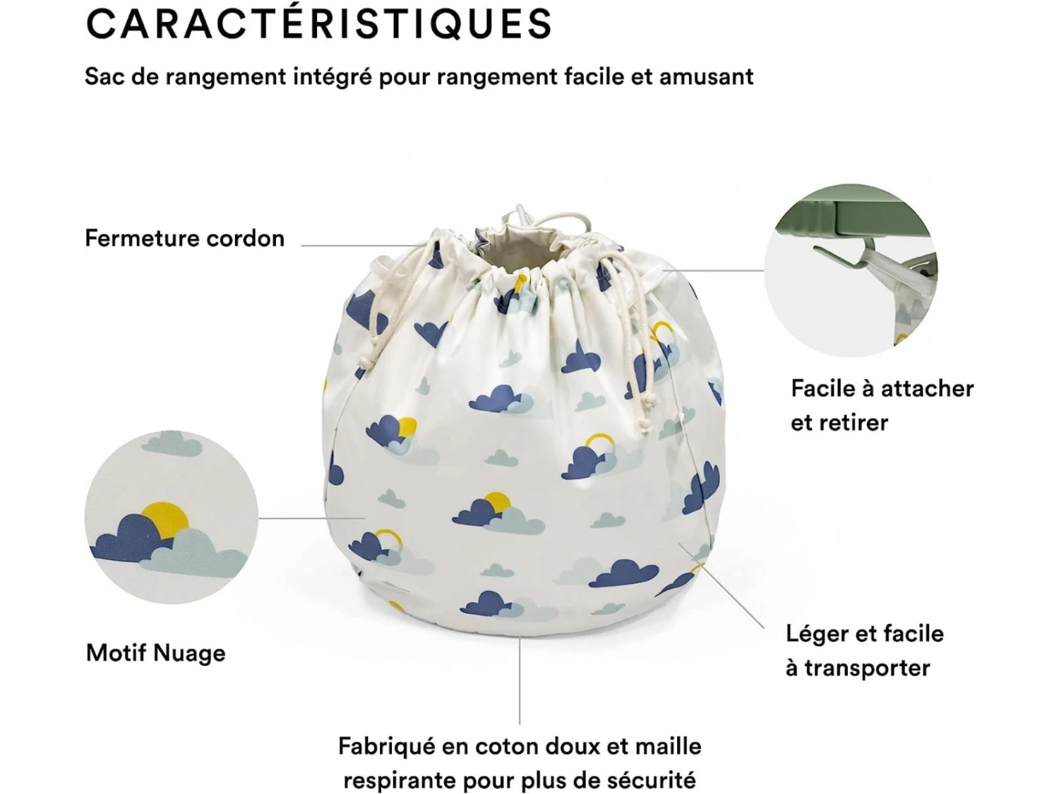 627201 - Sac De Rangement Clouds Pour Une Table Stokke® MuTable™ V2 - Image 2