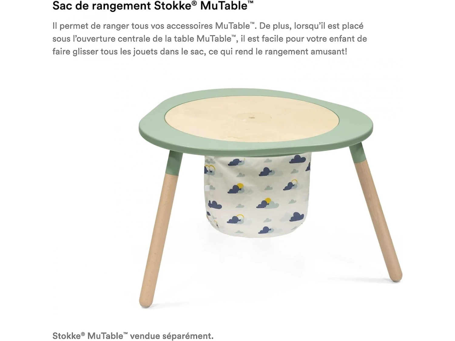 627201 - Sac De Rangement Clouds Pour Une Table Stokke® MuTable™ V2 - Image 3