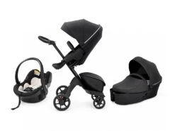 Stokke Pack Poussette Trio Xplory X Nacelle Rich Black Et Coque Izi Go Modular X1 Noir