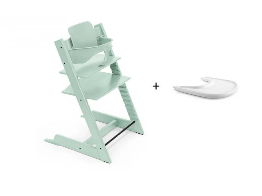 Stokke BU411 - Chaise Tripp Trapp Menthe Avec Baby Set Et Tablette