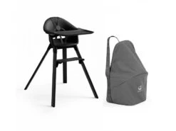 BU486 - Chaise Haute Stokke Clikk Noire Et Sac De Transport